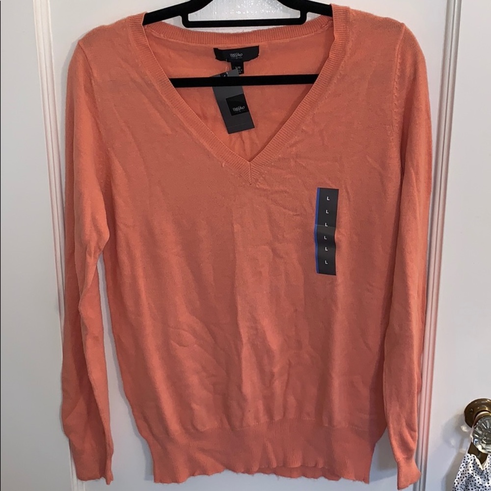 NWT MOSSIMO v neck sweater size Large
